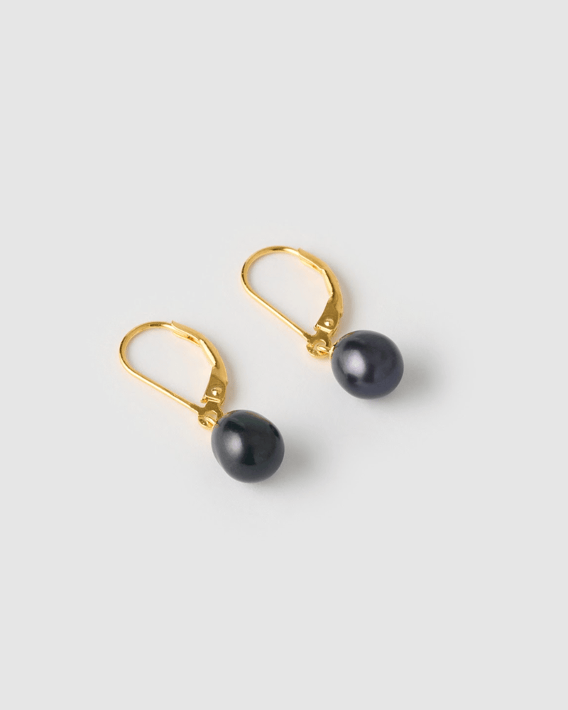 Izoa Juliet Earrings Navy Pearl