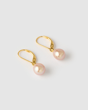 Izoa Juliet Earrings Purple Pearl