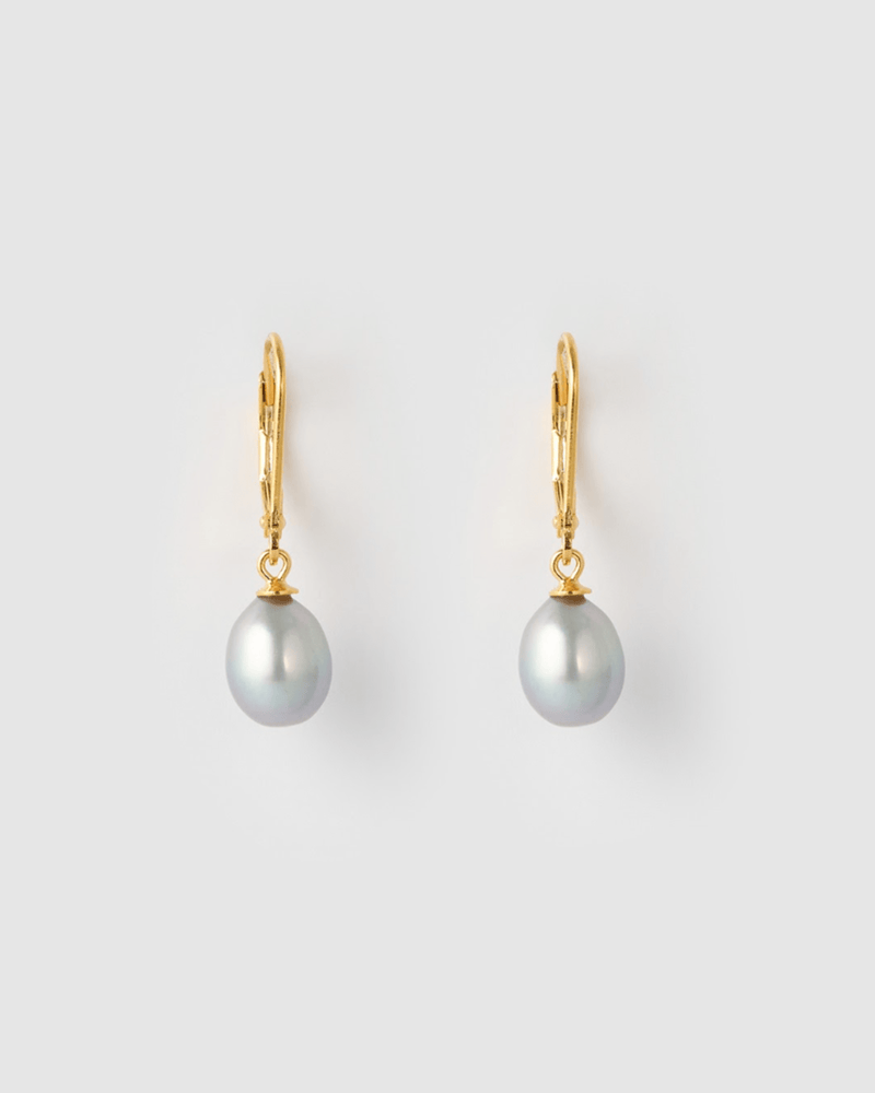 Izoa Juliet Earrings Silver Pearl