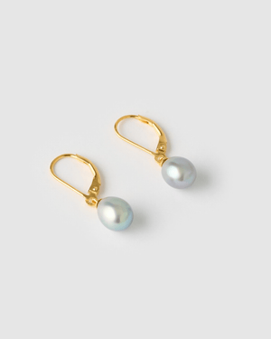 Izoa Juliet Earrings Silver Pearl