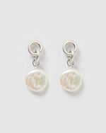 Izoa Juno Earrings Silver Freshwater Pearl