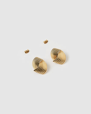 Izoa Kalina Stud Earrings Gold