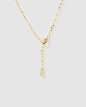 Izoa Kids Alphabet Letter K Necklace Gold