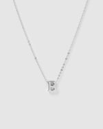 Izoa Kids Alphabet Letter B Necklace Sterling Silver