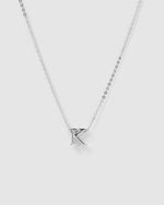 Izoa Kids Alphabet Letter K Necklace Sterling Silver