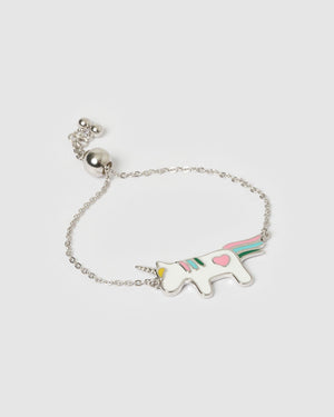 Izoa Kids Unicorn Magic Bracelet Sterling Silver