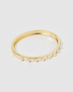 Izoa Snow Embellished Cuff Gold