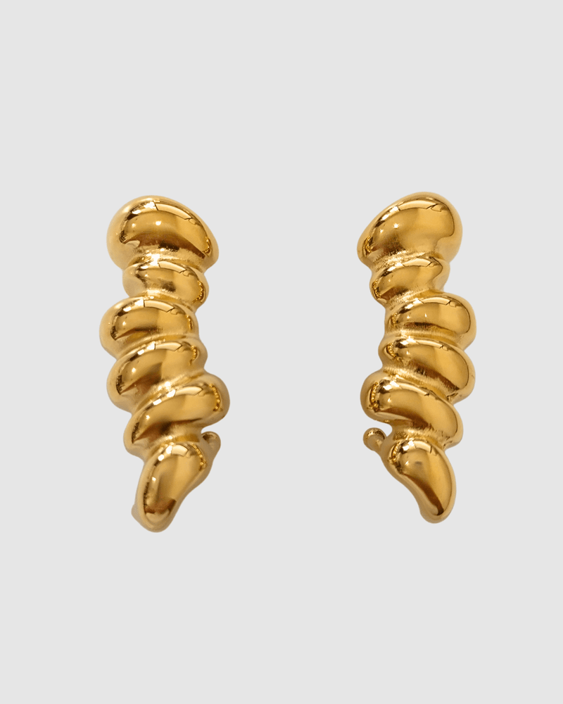 Izoa Lavinia Stud Earrings Gold