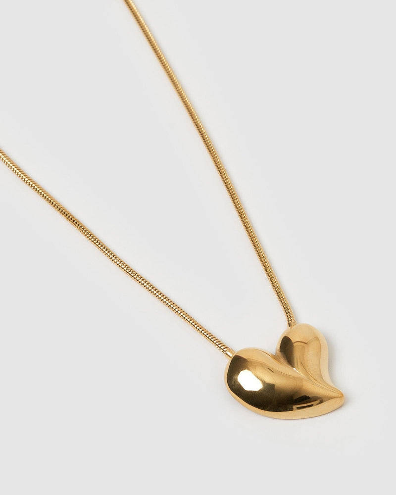 Izoa Layla Heart Necklace Gold