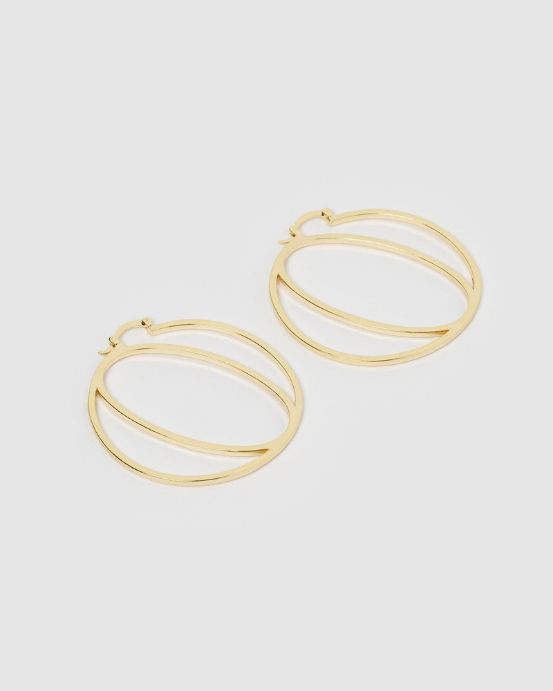 Izoa Alphabet Letter O Hoop Earrings