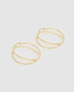 Izoa Alphabet Letter O Hoop Earrings