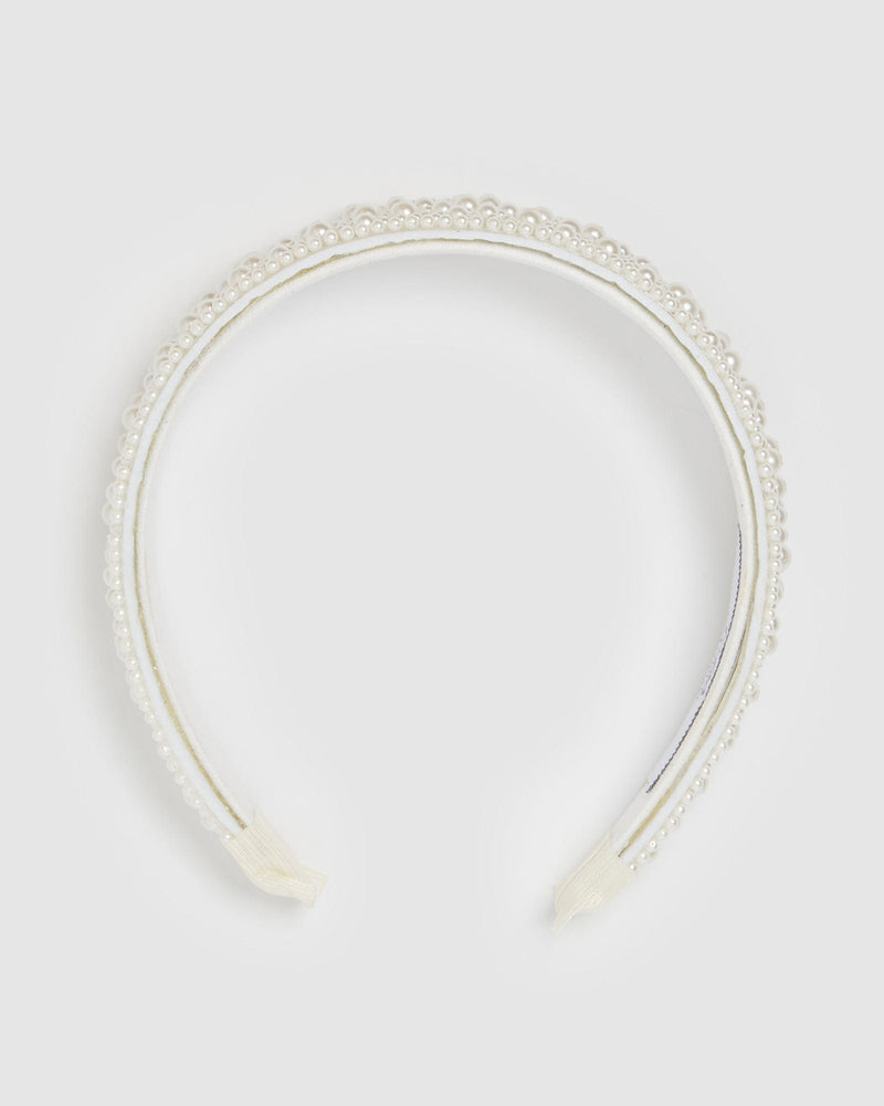 Izoa Liliana Headband Pearl