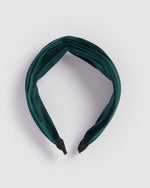 Izoa Melbourne Velvet Headband Green