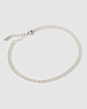 Izoa Mini Tennis Bracelet Silver