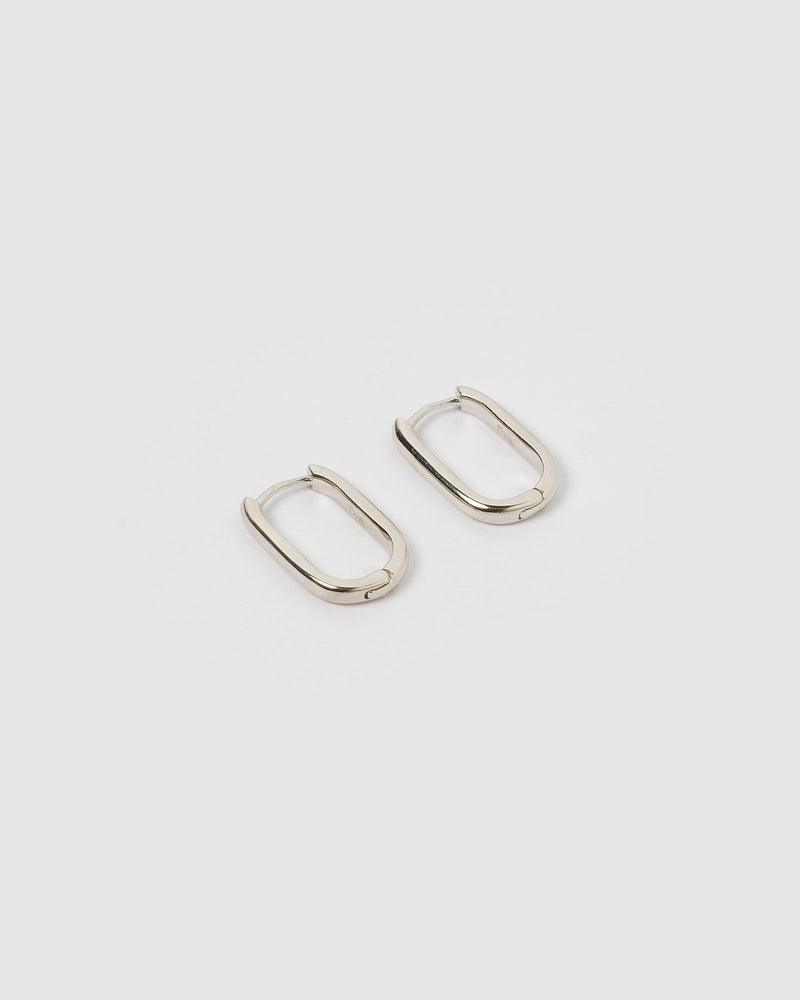 Izoa Mini Tessa Hoop Earrings Silver