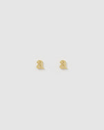 Izoa Little Letter A Stud Earrings Gold