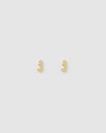 Izoa Little Letter J Stud Earrings Gold