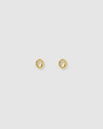 Izoa Little Letter O Stud Earrings Gold