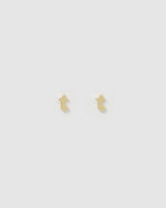 Izoa Little Letter T Stud Earrings Gold