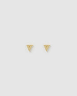 Izoa Little Letter V Stud Earrings Gold