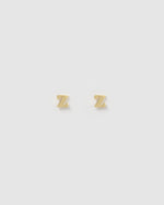 Izoa Little Letter Z Stud Earrings Gold