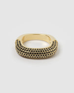 Izoa Misty Ring Black Gold