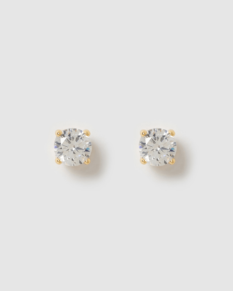 Izoa Monty Stud Earrings Gold