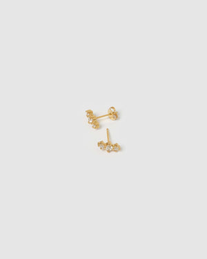 Izoa Natasha Stud Earrings Gold