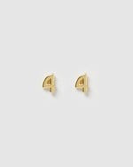 Izoa Number 4 Stud Earrings Gold