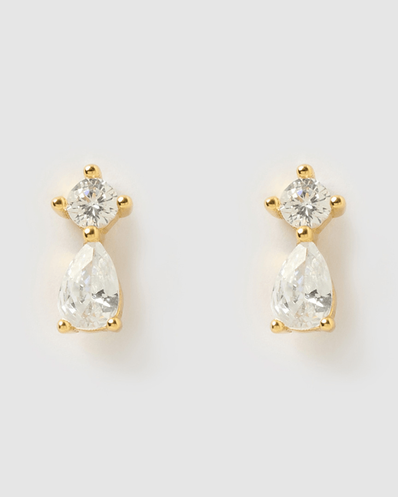 Izoa Odette Stud Earrings Gold