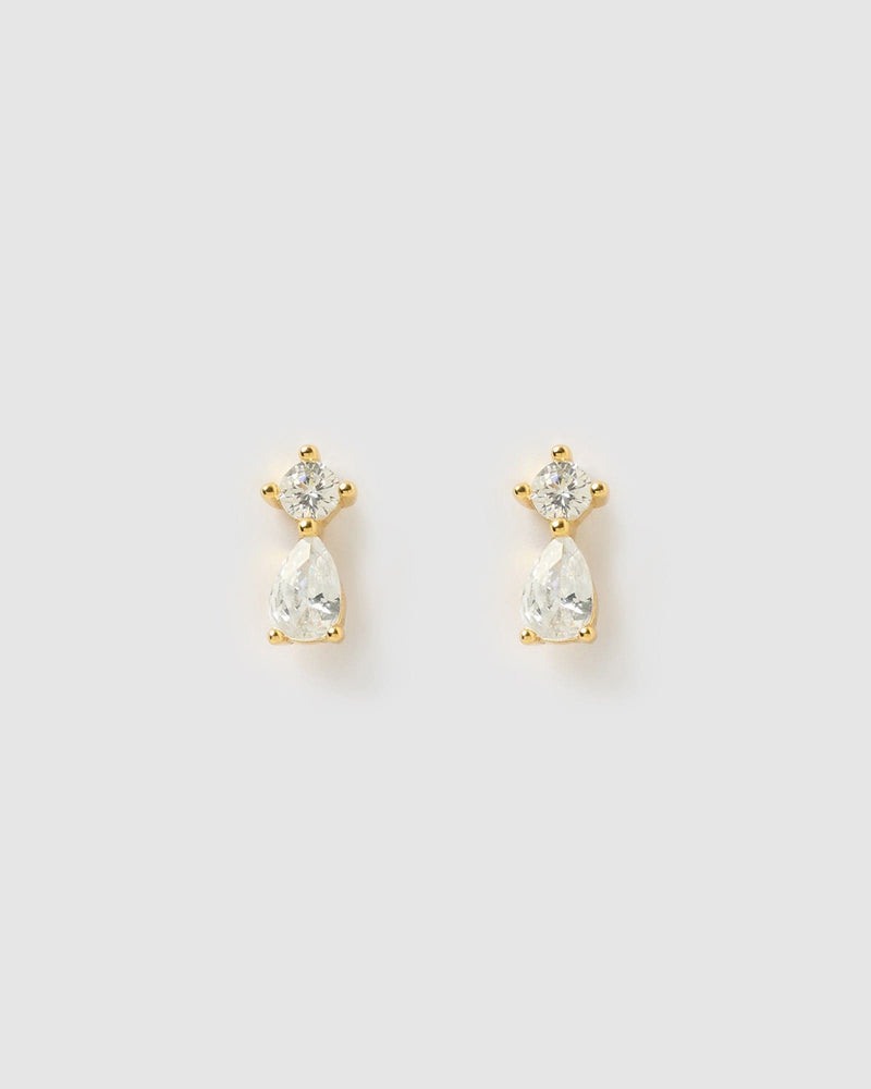 Izoa Odette Stud Earrings Gold