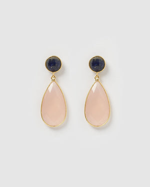 Izoa Patience Earrings Pink Blue