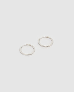 Izoa Rae Hoop Earrings Silver