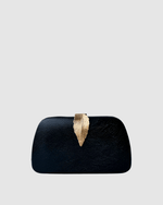 Izoa Rebecca Clutch Black Vegan Leather