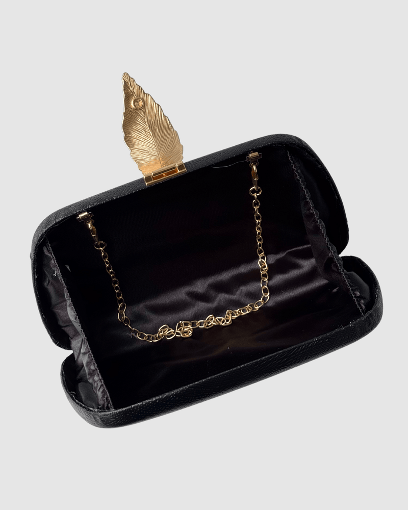 Izoa Rebecca Clutch Black Vegan Leather