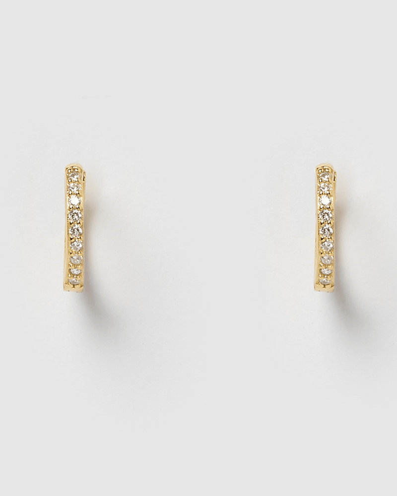 Izoa Remi Huggie Earrings Gold