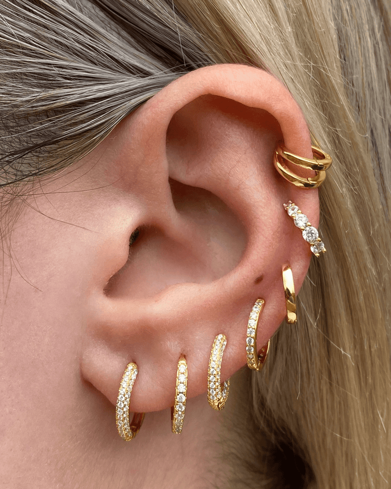 Izoa Remi Huggie Earrings Gold