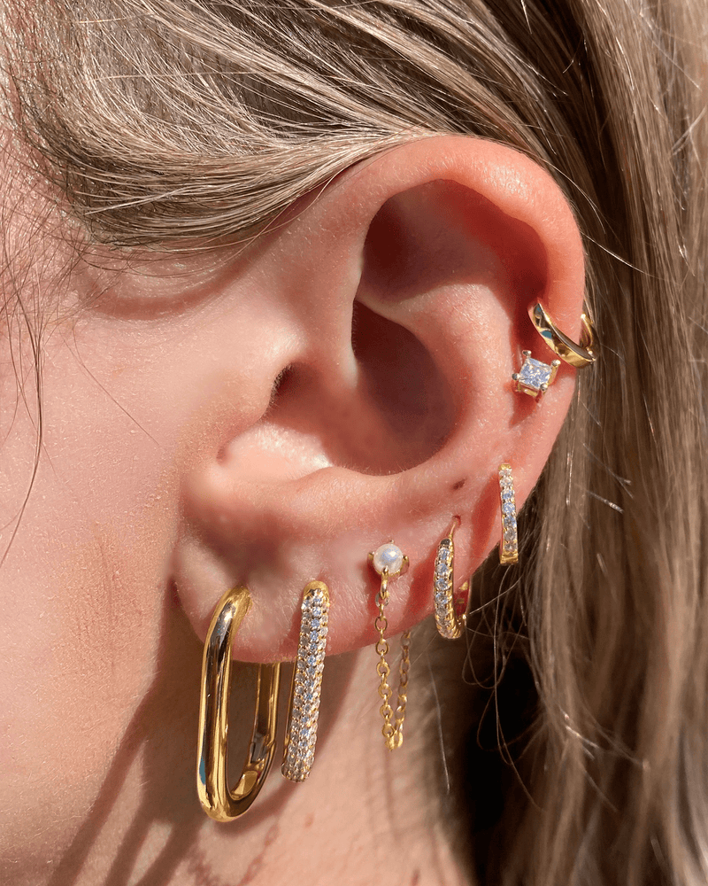 Izoa Remi Huggie Earrings Gold