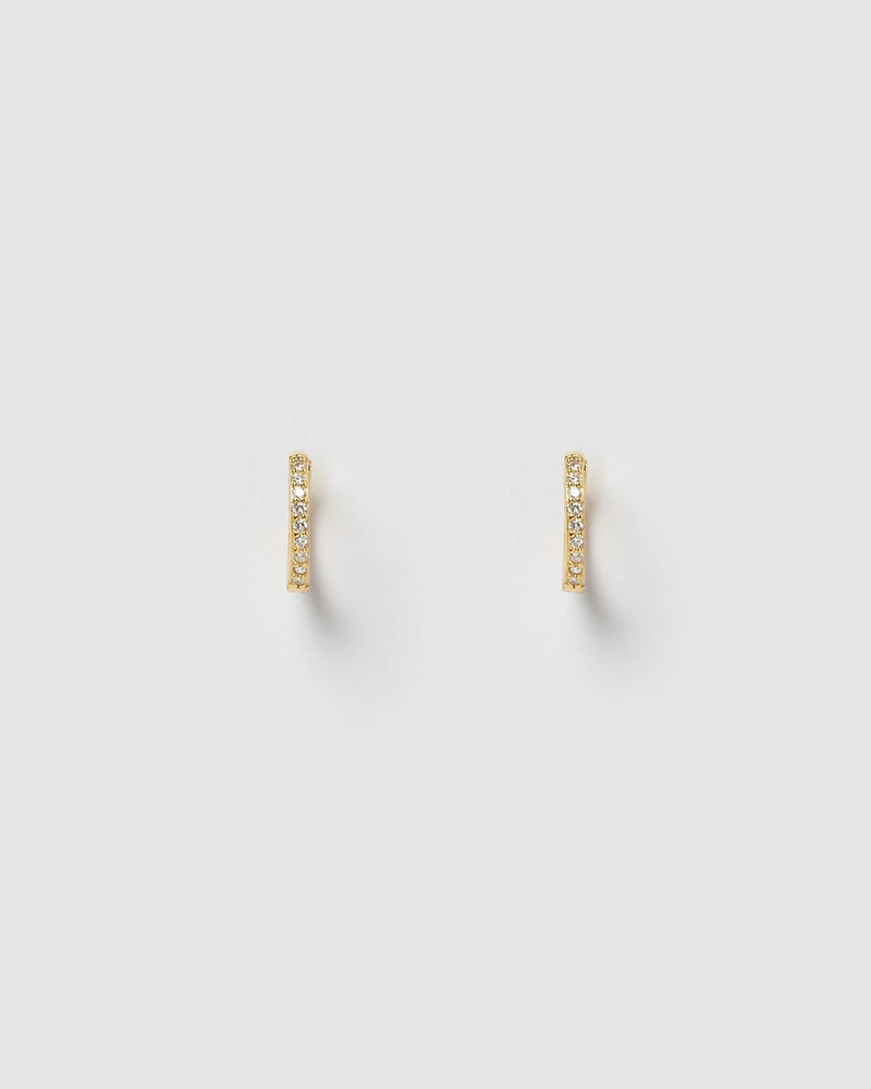 Izoa Remi Huggie Earrings Gold