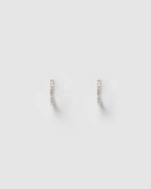 Izoa Remi Huggie Earrings Sterling Silver