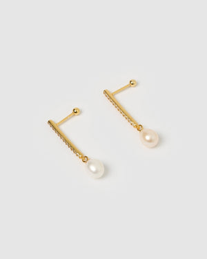 Izoa Shan Pearl Stud Earrings