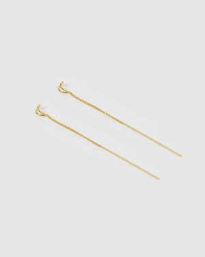 Izoa Sienna Thread Earrings Gold