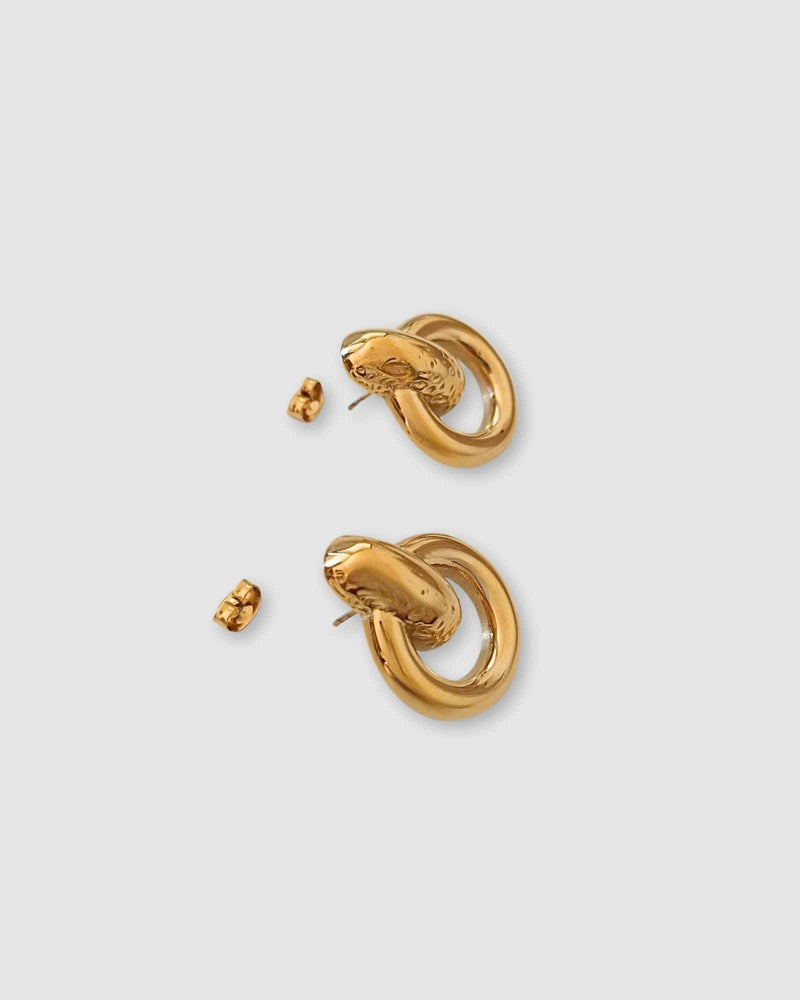 Izoa Sierra Stud Earrings Gold