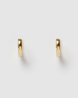 Izoa Staple Mini Huggie Earrings Gold