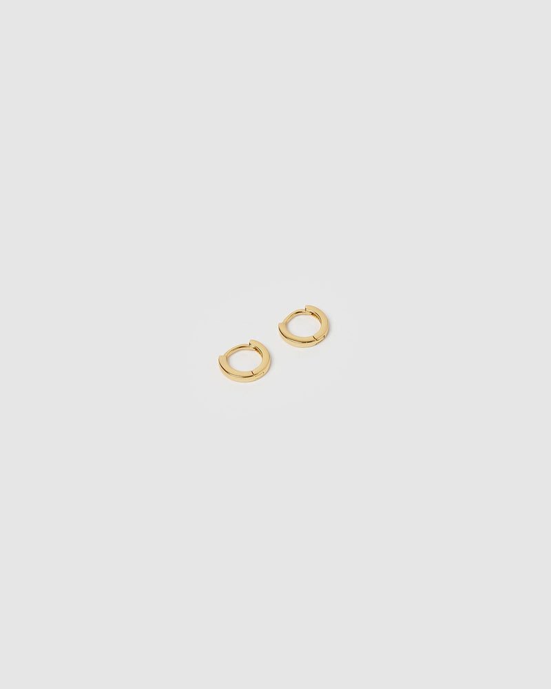 Izoa Staple Mini Huggie Earrings Gold