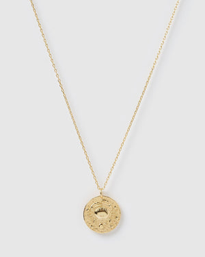 Izoa Star Sign Necklace Cancer Gold