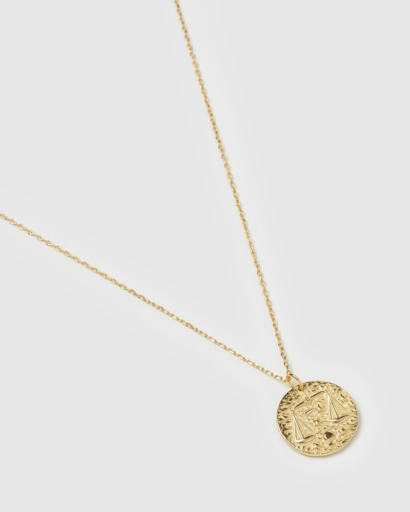 Izoa Star Sign Necklace Libra Gold