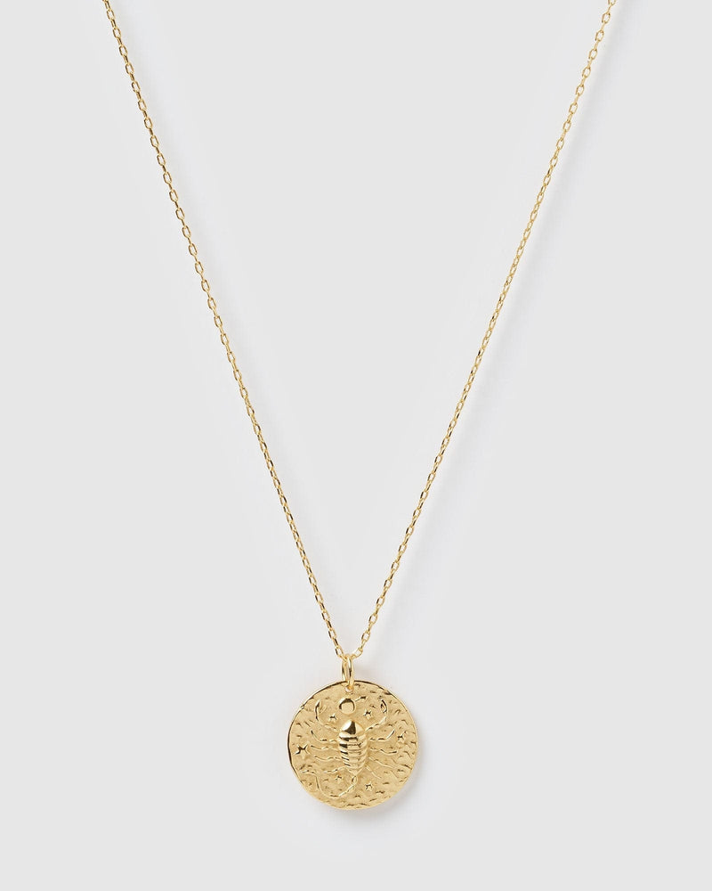 Izoa Star Sign Necklace Scorpio Gold