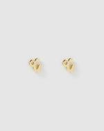 Izoa Capricorn Star Sign Symbol Stud Gold