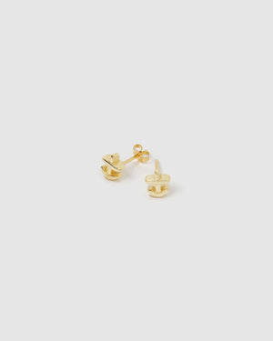 Izoa Sagittarius Star Sign Symbol Stud Gold